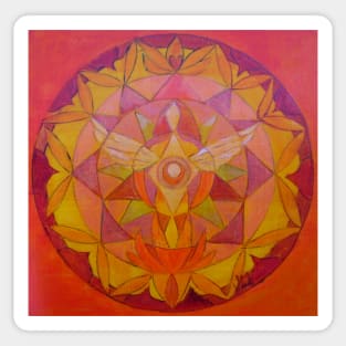 Sacral chakra angel free-hand mandala Sticker